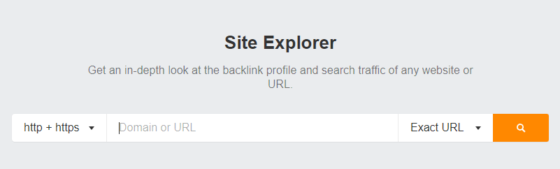 Ahrefs Site Explorer