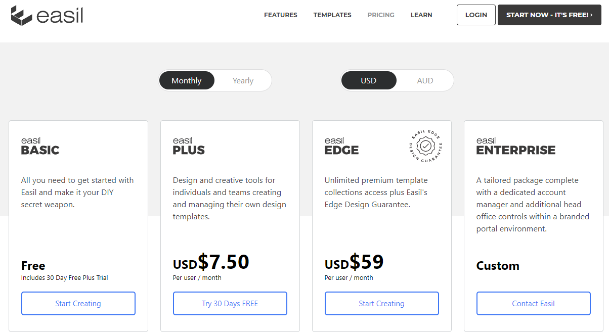 easil pricing