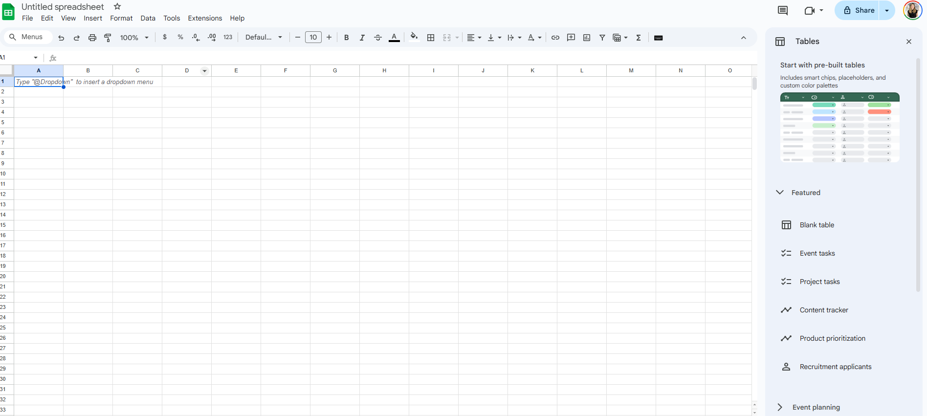 google sheets