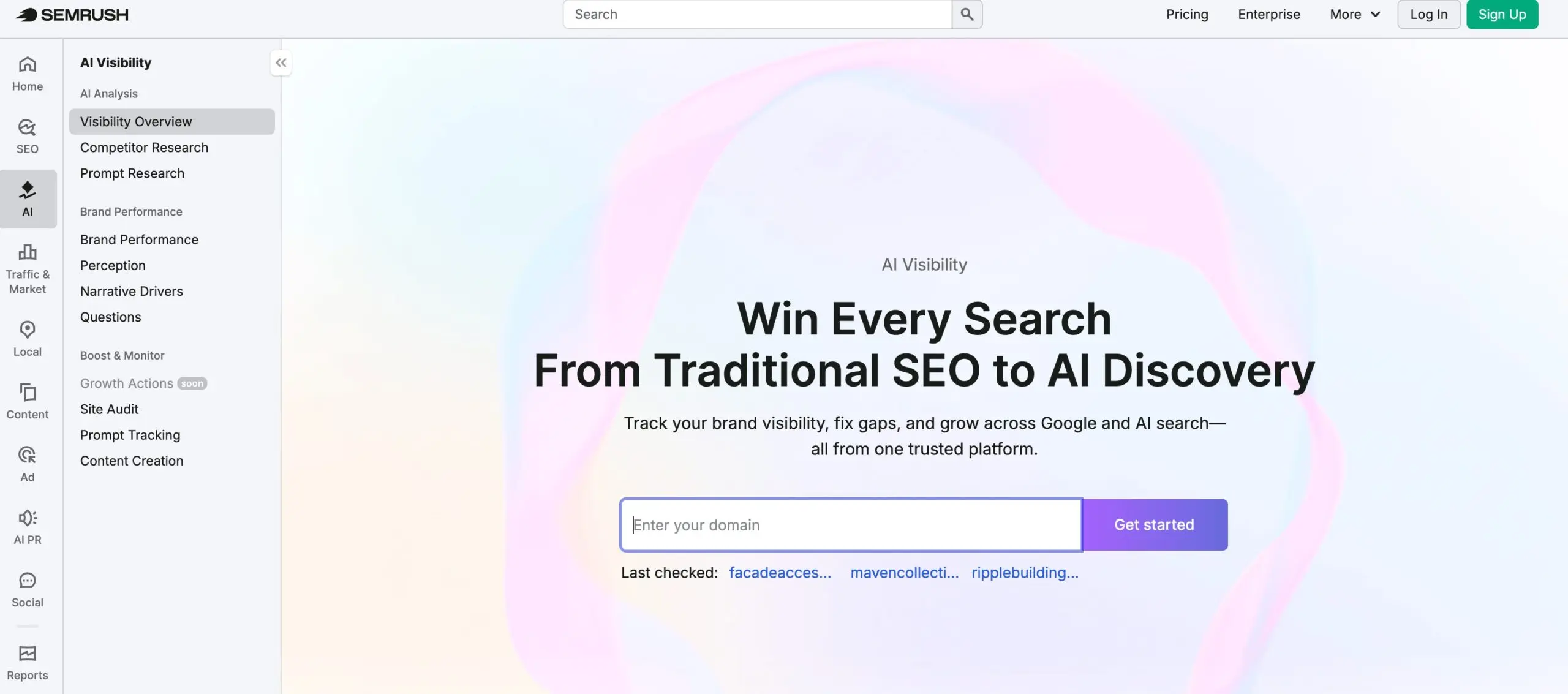 SEMRush AI visibility toolkit SEMRush AI visibility toolkit