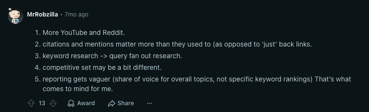 reddit thread about GEO reddit thread about GEO