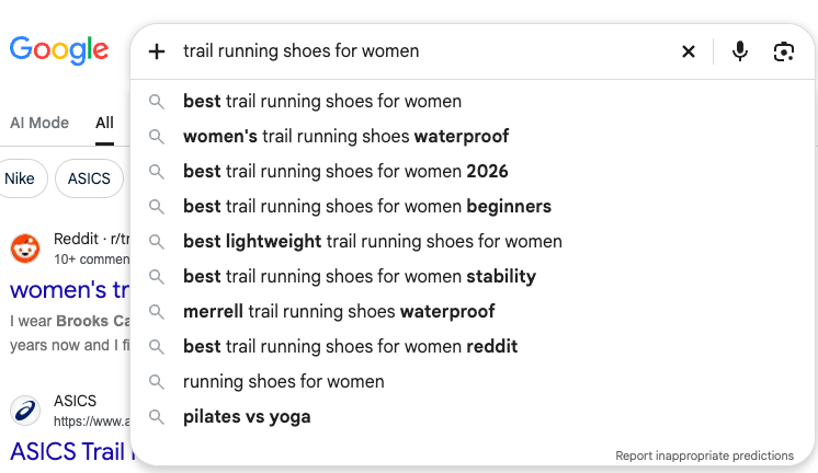 google auto complete
