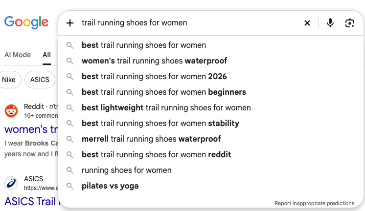 google auto complete