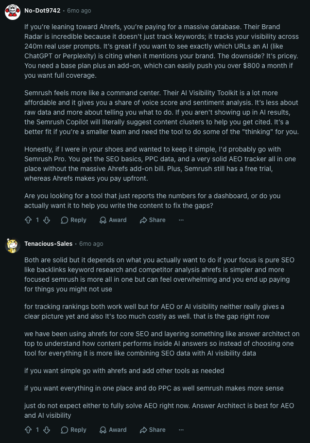 Ahrefs vs Semrush