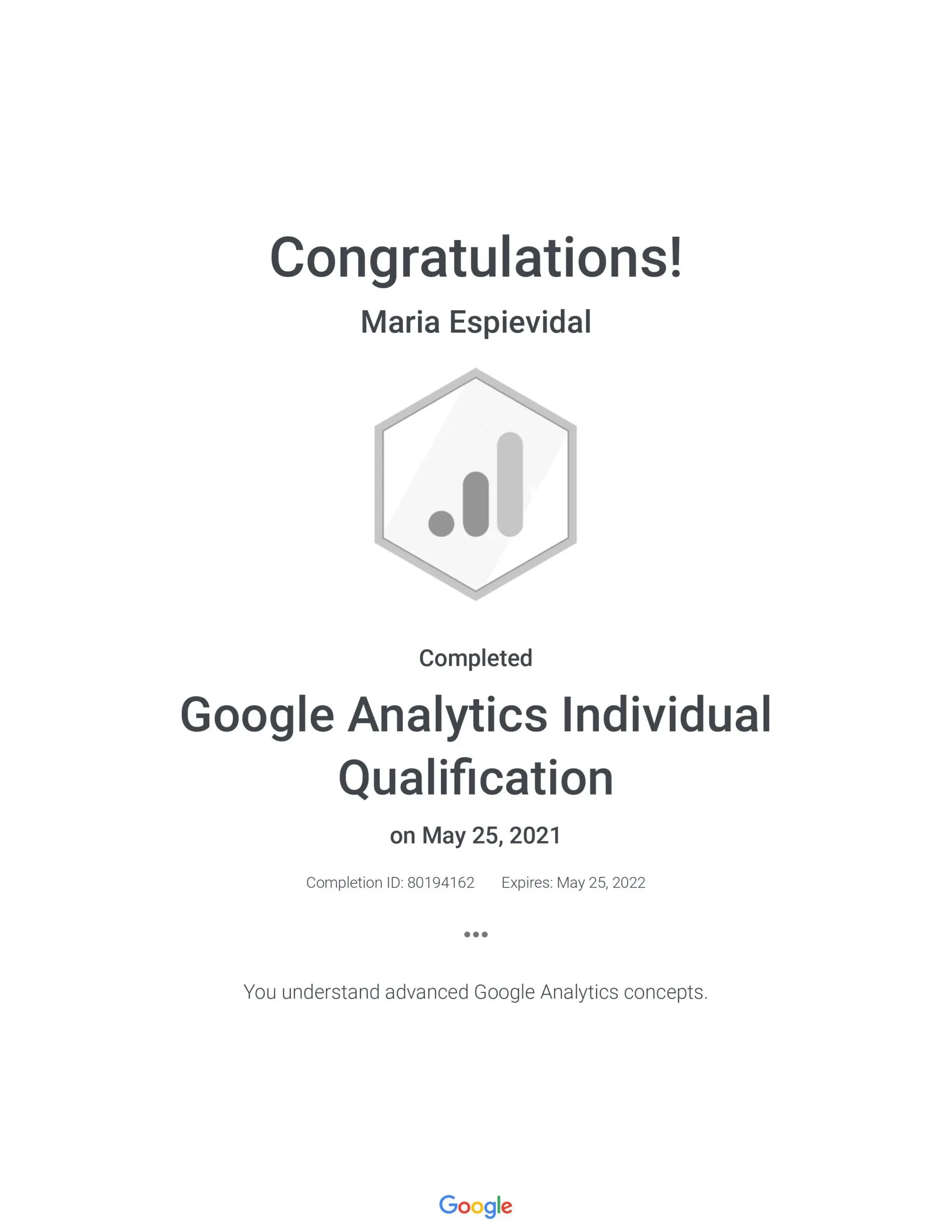 Google Analytics Certificate